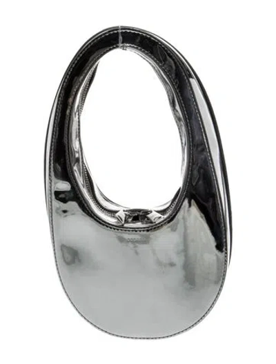 Pre-owned Coperni Patent Leather Top Handle Bag In Gray