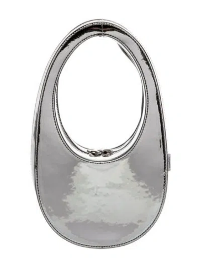Pre-owned Coperni Patent Leather Top Handle Bag In Metallic/silver