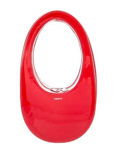 Pre-owned Coperni Patent Leather Top Handle Bag In Red