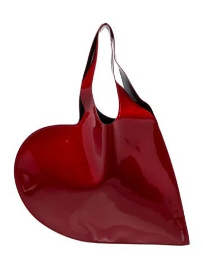 Pre-owned Coperni Patent Leather Top Handle Bag In Red