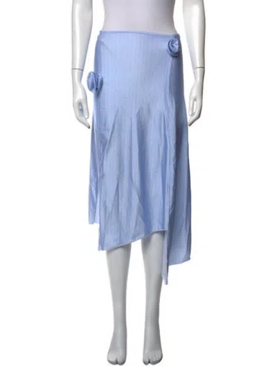 Pre-owned Coperni Patterned Midi Length Skirt In Blue
