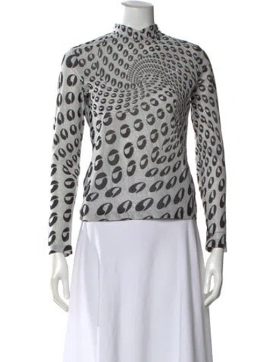 Pre-owned Coperni Patterned Mock Neck Top In Multi