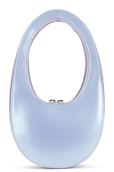 Coperni Pearlised Mini Swipe Bag In Blue