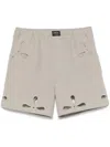 Coperni Petal-embroidered Cut-out Shorts In Neutrals