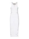 Coperni Petal Embroidered Tank Dress In White