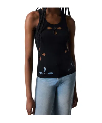 Coperni Petal Embroidered Vest In Black