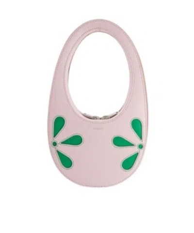 Coperni Petal Mini Swipe Bag In Pink