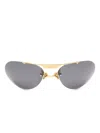 Coperni Pilot-frame Clip-on Sunglasses In Schwarz