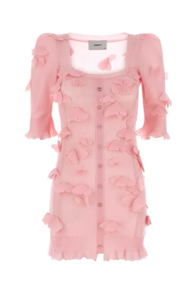 COPERNI COPERNI PINK KNIT MINI DRESS