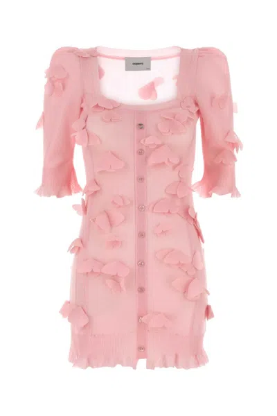Coperni Pink Knit Mini Dress