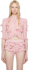 Coperni Pink Knitted Butterfly Top