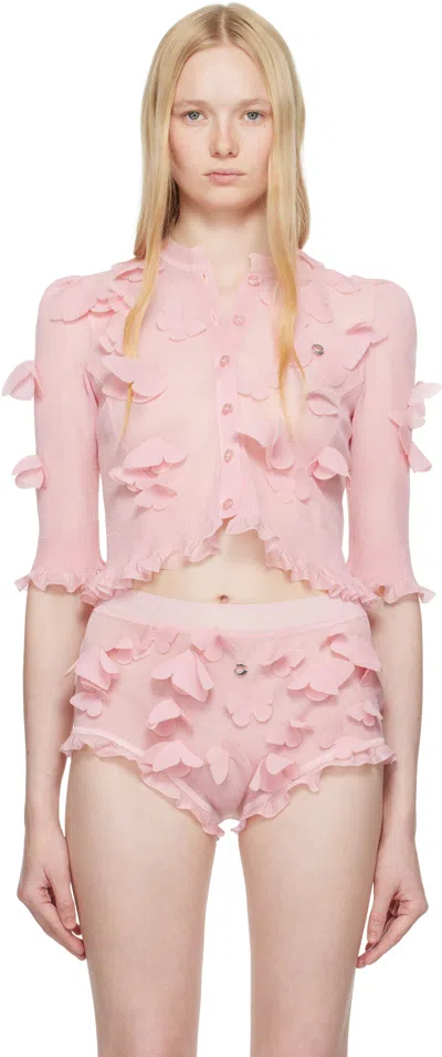 Coperni Pink Knitted Butterfly Top