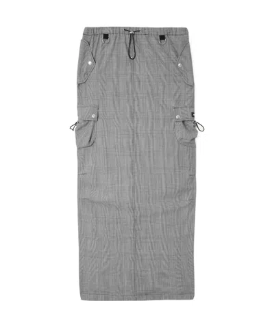 Coperni Plaid Skirt In Gray