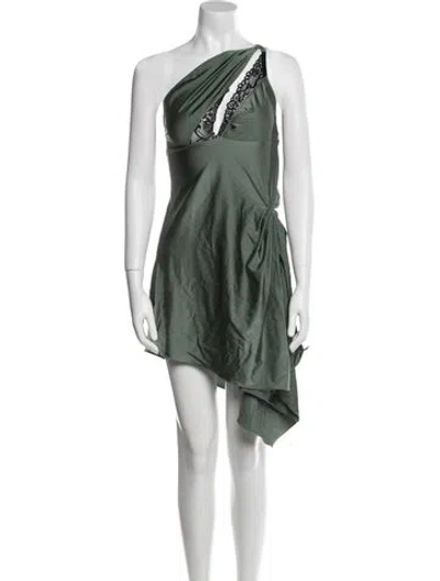 Pre-owned Coperni Pleated Accents Nightgown In Green