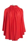 Coperni Pleated Circle Top In Red