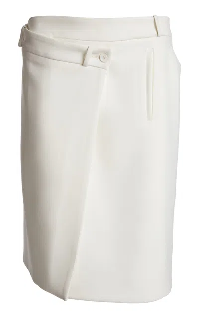 Coperni Pleated Circular Midi Skirt In White