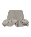 Coperni Structured Beige Skirt With Voluminous Ruffled Hem In Gray