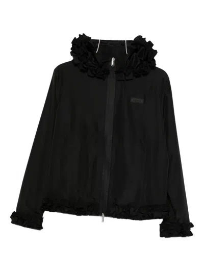 Coperni Pleated Ribbon Jacket In Black