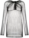 Coperni Point-d'esprit Mesh Nightdress In Black