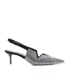 Coperni Crystal Embellished Star Cut Out Low Stiletto Shoes In Black