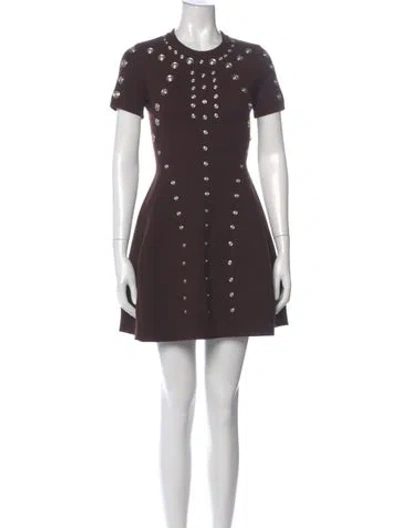 Pre-owned Coperni Polka Dot Print Mini Dress W/ Tags In Brown