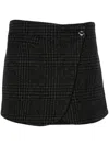 Coperni Prince Of Wales Tailored Mini Skirt In Black