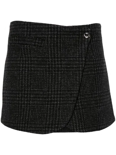 Coperni Prince Of Wales Tailored Mini Skirt In Multicolor