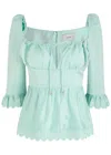 Coperni Princess Broderie-anglaise Satin Top