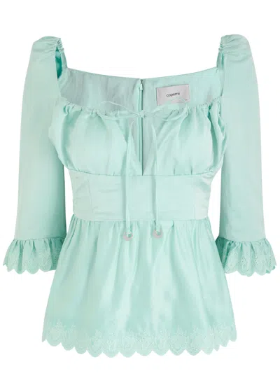 Coperni Princess Broderie-anglaise Satin Top