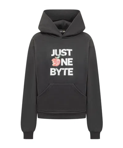 Coperni Printed Hooded Sweatshirt In Black