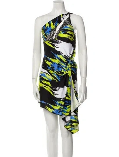 Pre-owned Coperni Printed Mini Dress In Black