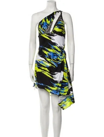 Pre-owned Coperni Printed Mini Dress In Black