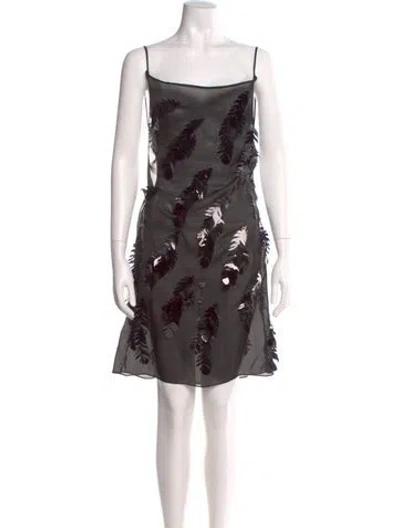 Pre-owned Coperni Printed Mini Dress In Black