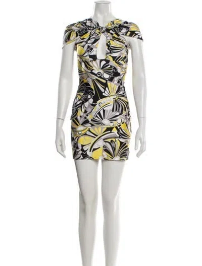 Pre-owned Coperni Printed Mini Dress W/ Tags In Gray