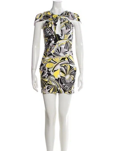 Pre-owned Coperni Printed Mini Dress W/ Tags In White