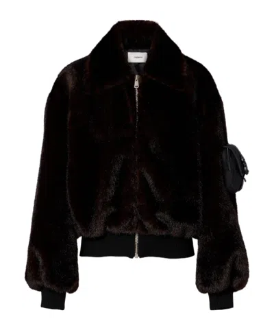 Coperni Printed Sleeve Casual Jacket In Black
