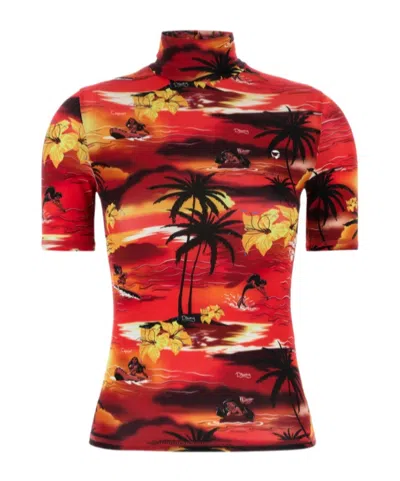 COPERNI COPERNI X DISNEY TROPICAL HIGH NECK FITTED TOP