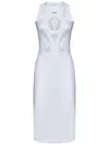 Coperni Womens Puma White Puwhte Puma X Fitted Stretch-jersey Midi Dress