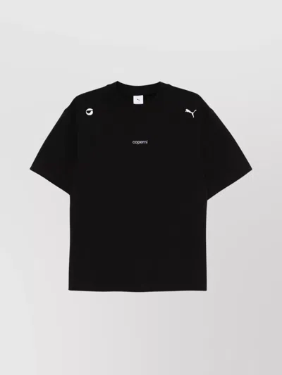 Coperni X Puma Logo-embroidered T-shirt In 黑色