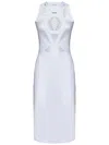 Coperni Womens Puma White Puwhte Puma X Fitted Stretch-jersey Midi Dress In White