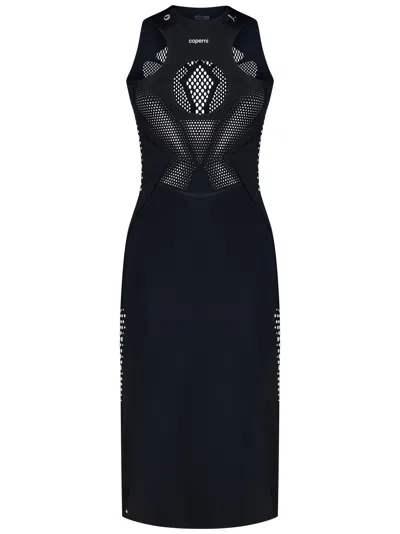Coperni X Puma Cut-out Detail Midi Dress In Black