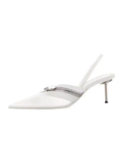 Pre-owned Coperni Pvc Slingback Pumps In White