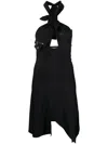 Coperni Racing Halterneck Minidress In Black