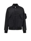 Coperni Nylon Bomber Jacket Featuring Flap Pockets In Black