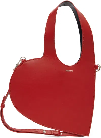 COPERNI RED CROSSBODY BABY HEART TOTE BAG