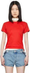 Coperni Red Printed Logo T-shirt In Red-green Print