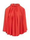 Coperni Red Solid Halter Neck Top In Red