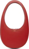 Coperni Swipe Oval-frame Zip Shoulder Bag In Red
