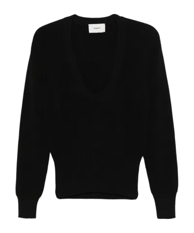 Coperni Rib Knitted Sweater In Black
