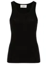 COPERNI RIB TOP LOGO WOMAN BLACK IN COTTON